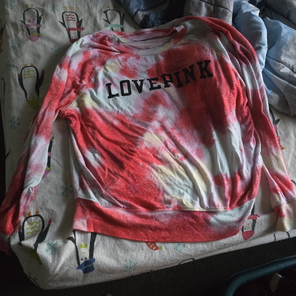 Victorias Secret Pink Tie Dye Sweater